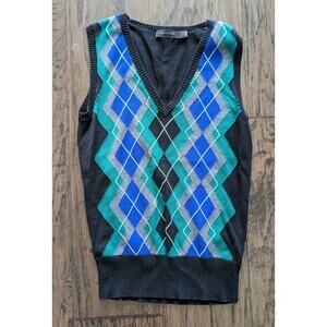 The Limited Argyle Sweater Vest Y2K